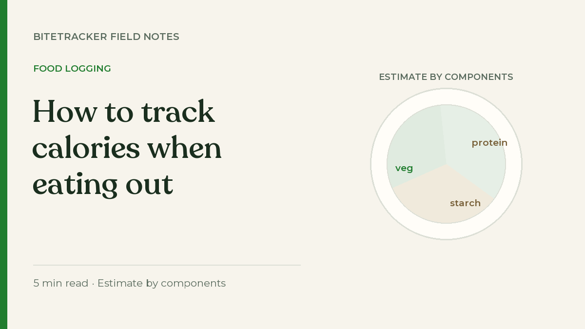How to track calories when eating out