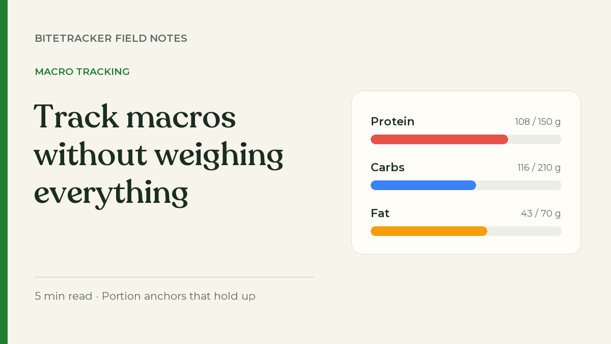 How to track macros without weighing everything