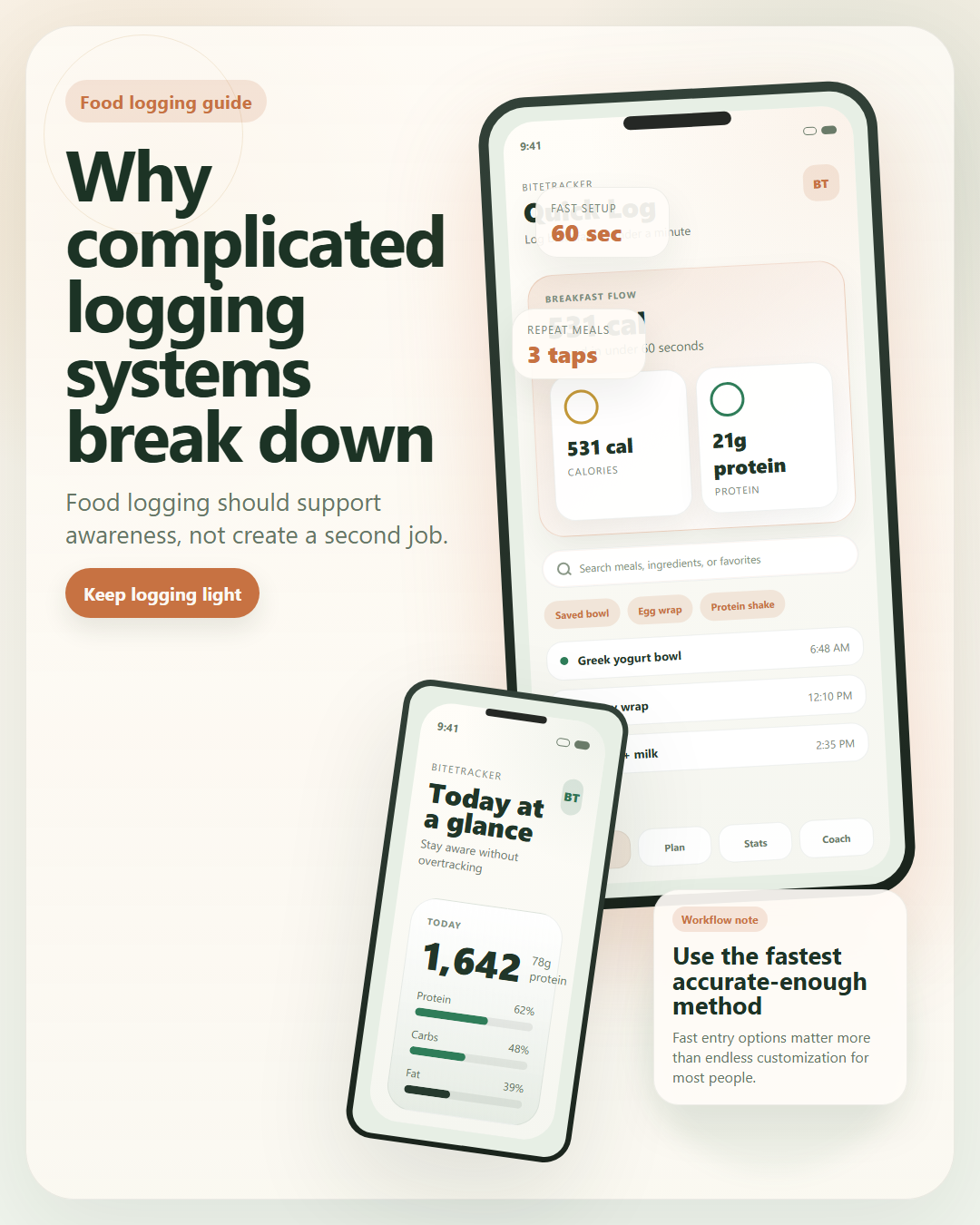 Simple food logging for people who hate complicated diet apps workflow view 1